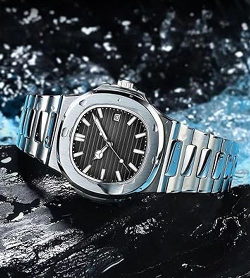 Men Quartz Movement Watch Waterproof Luminous Men's Watch, Stainless Steel Strap Business Watches
