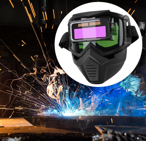 Automatic Darkening Welding Helme, Detachable Large Viewing Welding Hood, Lightweight and Breathable Face Shield, Professional Welding Mask for ARC Weld Grinding