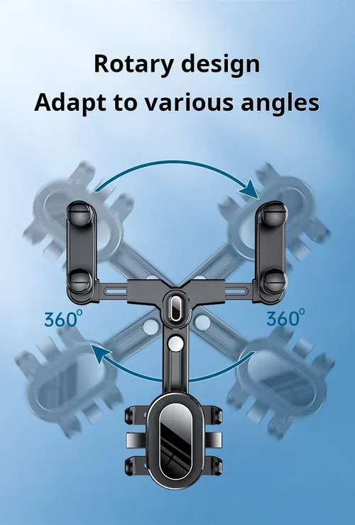 Car rearview mirror AR retractable adjustment navigation special large truck anti-shake fixed car mobile phone holder