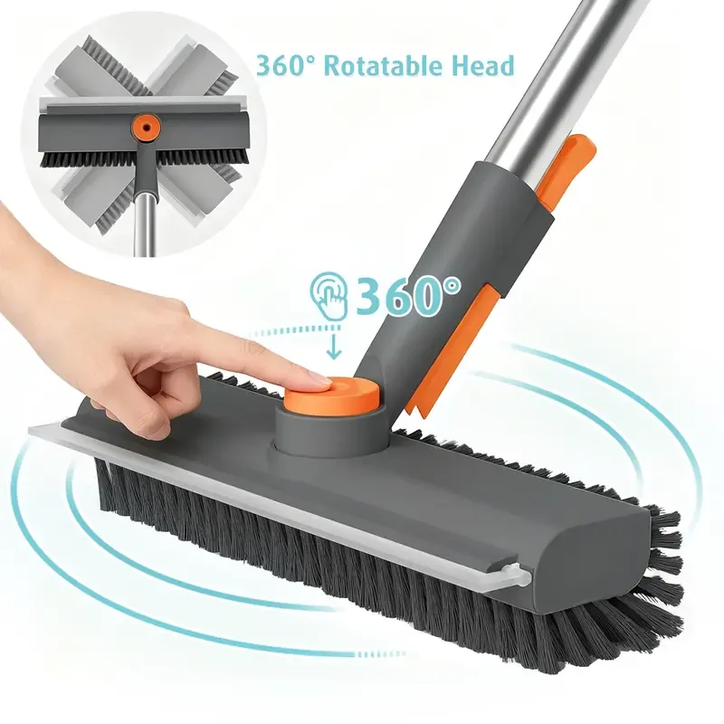 Multifunctional bathroom floor brush—designed for thorough cleaning, including corners and tile grout