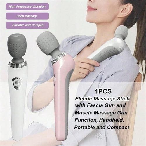 Vibration Wand Massager Handheld 5 Speeds Personal Massager,Lightweight Ergonomic Portable Travel Massaging Tool full body muscle massage Full Body Pain Relief Muscle Massage Machine for Men & Women