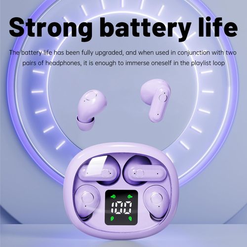 Wireless Bluetooth Headset, Tiny Size Invisible Earbuds, Sleep and Sports Earphones Set, 2 Pairs, Mini and Short Handle Design, for Work Sport Sleeping ﻿ ﻿ (Black)