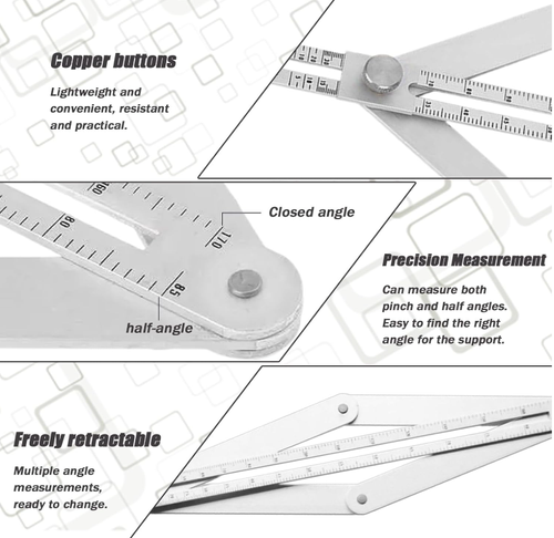 Corner Angle Finder Tool, Miter Saw Protractor with Scale, Miter Angle Finder,Stainless Steel Digital Angle Scale