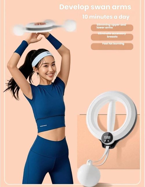 Arm Exerciser, 360° Hand-Crank Fitness Equipment for Chest, Shoulders and Arm Muscle, Forearm & Wrist Strengthener Trainer, Home Gym Workout Equipment (White)