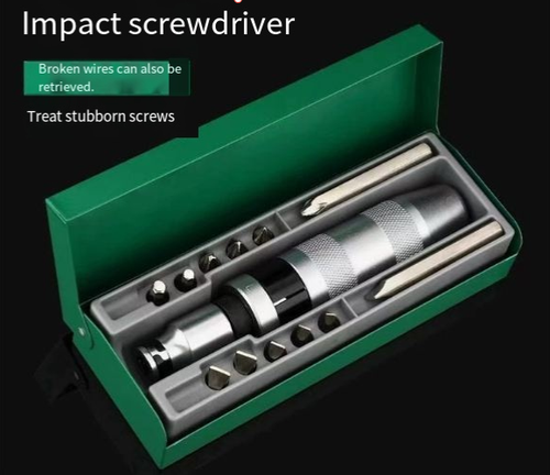 13-Piece Impact Screwdriver Set: Specialty Kit for Extracting Stubborn, Rusted, and Broken Screws—The Ultimate Tool for Removal and Repair