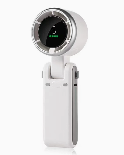 N607 Foldable Handheld Turbo Fan — High-Speed, Ultra-Quiet, Powerful Airflow — USB Rechargeable, Portable Neck Fan — Mini Foldable Personal Fan for Outdoor & Home Use
