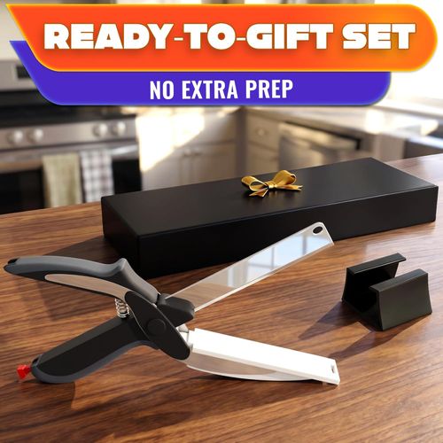 Clever Cutter 2-in-1 Knife & Cutting Board- The Original Quickly Chops Your Favorite Fruits, Vegetables, Meats, Cheeses & More in Second, Replace your Kitchen Knives and Cutting Boards