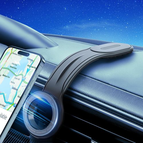 Universal Magnetic Mobile Phone Holder for Car, Compatible with iPhone 14 13 12 Pro Max, Flexible Memory Aluminium Alloy for Dashboard and Windscreen