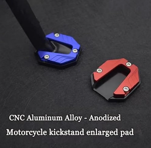 Aluminum Alloy Side Stand Extension Pad,Parking Aid Accessory with Hexagon Wrench