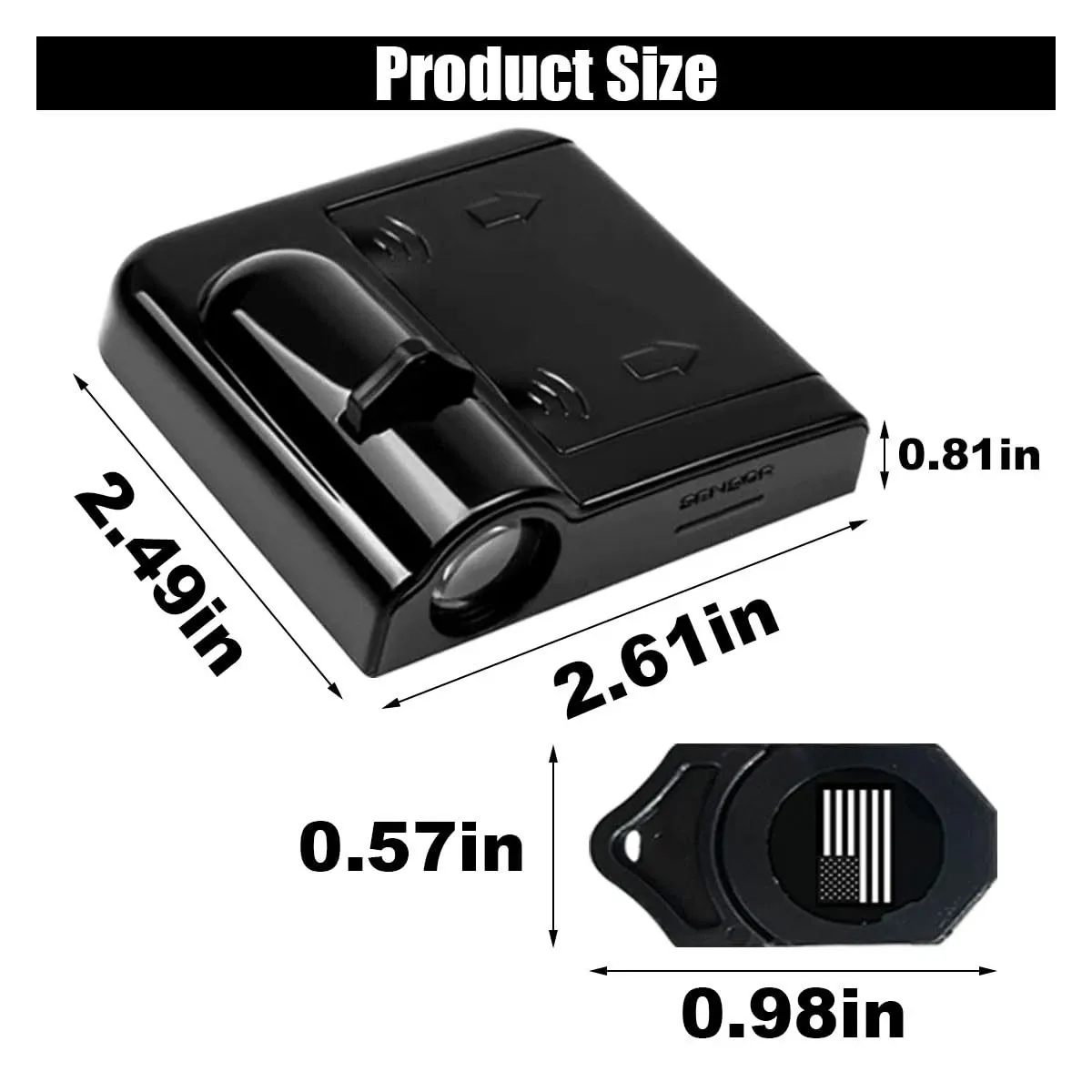 2PCS Car Door Lights Logo Projector, Wireless Car Door Logo Light, LED Welcome C