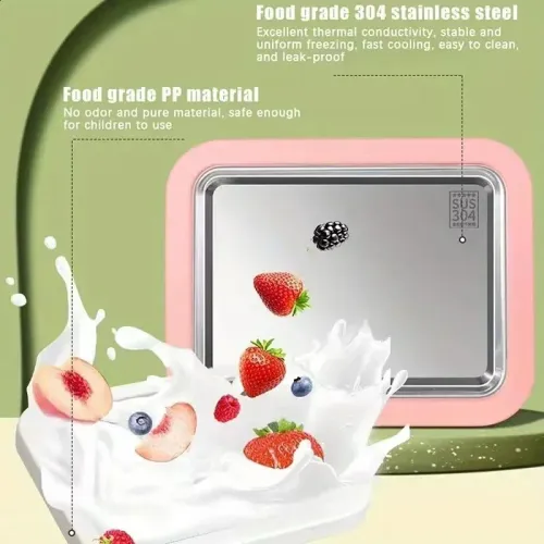 Mini Non-Electric DIY Fried Yogurt & Ice Cream Maker for Kids (Compact Home Use)