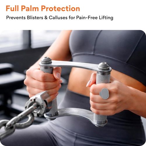 Anti-Slip Workout Grips – Ergonomic Rubber Hand Protector Pads for Gym Training & Weight Lifting – Breathable Palm Guards for Pull Ups, Deadlifts & Cross Training for Men & Women (2 Pairs)