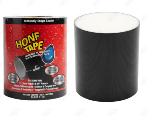 strong rubberized waterproof repair tape | super strong adhesive | instantly stops leaks | works underwater | 4 x 5 black leak seal tape for home, automotive