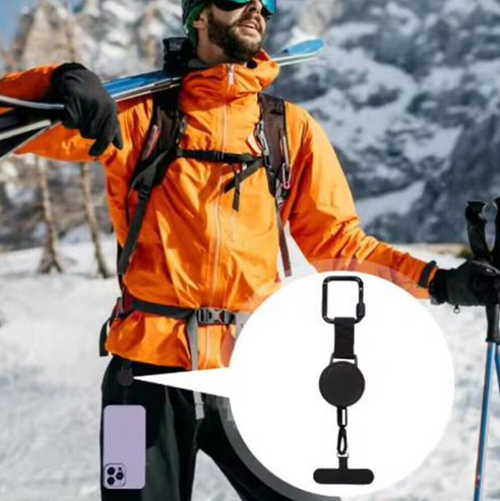 Premium Magnetic Anti-Theft Phone Tether Steel Cable Carabiner