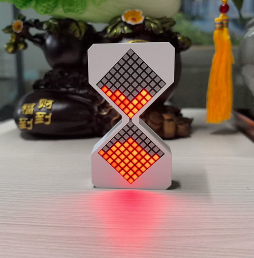 Illuminated Electronic Hourglass Timer, Home Desktop Ornament, Gravity-Sensing Creative Stress-Relieving Toy, Light and Shadow Electronic Hourglass, Gravity-Sensing Illuminated, Home Desktop Healing and Stress-Relieving Timer