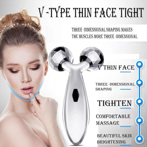 3D Face Roller Massager, Facial Care Massager, V-Shape Facial Massager for Lifting Tightening, Firming Beauty Massage Body Face Tool.