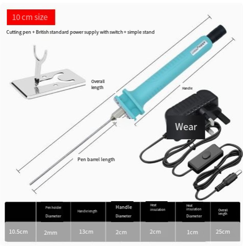 Needle-type electric heating foam cutting pen, KT board engraving and cutting knife, film cutting, grooving, shaping, and drilling.