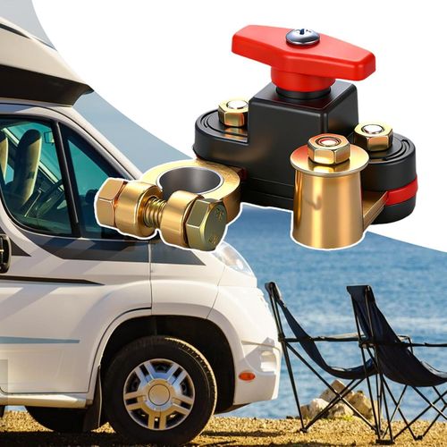 Battery Isolator , 12-24 V Copper Rotary Manual Accessories - Battery Circuit Breaker - for Truck, Boat, Motorcycle, Vehicle, Trailer, Motorhome, Yacht, ATV Generator, Power Supply