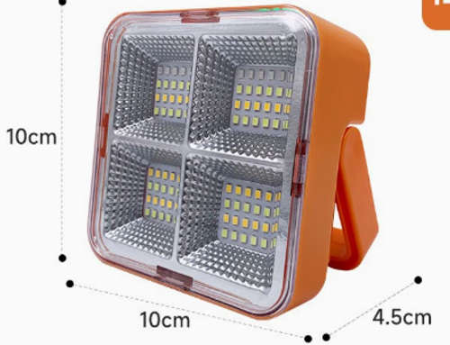 Multifunction Solar Work Light – Portable LED Camping Flashlight – Waterproof Rechargeable Light for Construction Sites, Workshops, Garages, and Car Repairs