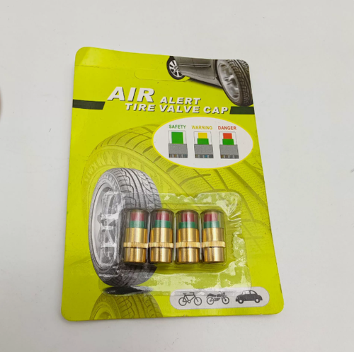 Tire Pressure Monitoring Caps | In-Vehicle Auto-Alert Tire Valve Caps Automotive Tire Pressure Warning Caps | High-Precision Tire Pressure Monitors Tire Pressure Monitoring Valve Caps | Home-Use Tire Protection Caps | 4-Pack
