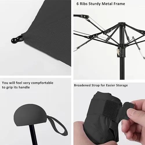 Travel Essentials Mini Umbrella for Purse With Case Small Compact UV Sun Protection Lightweight Tiny Pocket Manual Open Close Umbrella for Women Kids and Men Fit Purse Backpack
