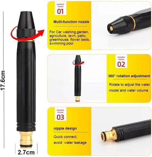 Modern Portable High Pressure Washing Water Gun Nozzle Water Spray Gun, Car Wash Nozzle, High Pressure Nozzle Spray Water Jet Hose