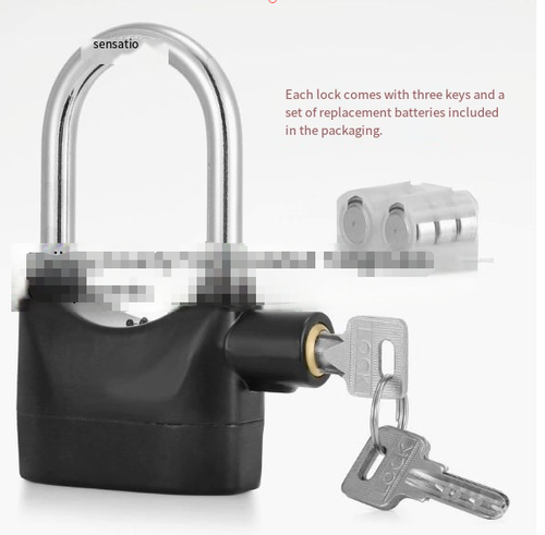 110-Decibel High-Volume Alarm Lock — Universal Anti-Theft Lock for Motorcycles and Bicycles | Waterproof, Vibration-Activated Security Lock | Pry-Resistant, Multi-Functional Alarm Lock | Versatile Design for Vehicles, Doors, and Cabinets