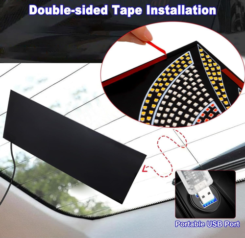 Car Eyes LED Light USB Demon Eye Decorative Light, Devil Eyes Light for Cars Windshield, Flexible Dynamic LED Cars Devil's Eyes, Suitable for various