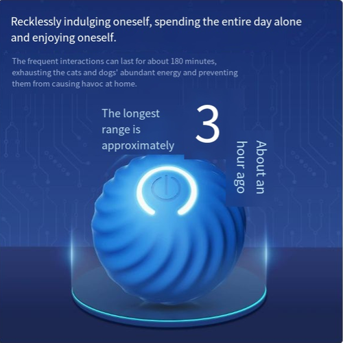 Gravity Bouncing Ball & Smart Rolling Toy — Universal Electric Pet Ball for Cats & Dogs (Sound-Emitting) | The Ultimate Boredom Buster: Fully Automatic Interactive Pet Toy | Durable & Bite-Resistant Gravity Jumper — A Self-Entertaining Interactive Toy for Cats and Dogs