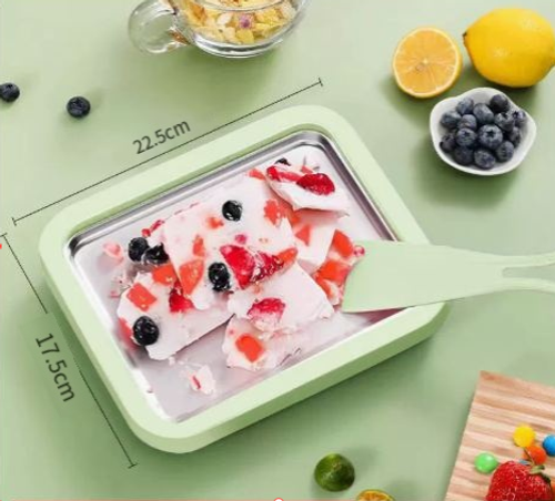 Compact Home-Use Fried YogurtIce Pan Machine – Mini, Non-Electric, for DIY Rolled Ice Cream, Shaved Ice, and Slushies