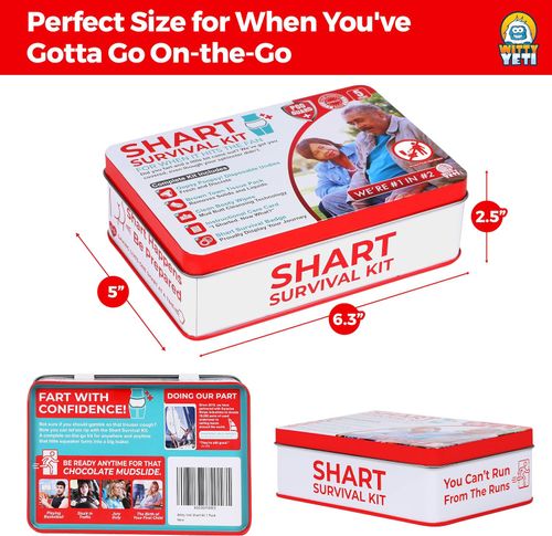 Ultimate Poop Prank Gag Gift Set Contains Wet Wipes, Disposable Underwear, Tissues Hilarious Badge. Novelty Fart Potty Pack Great Friends or Family Multicolor