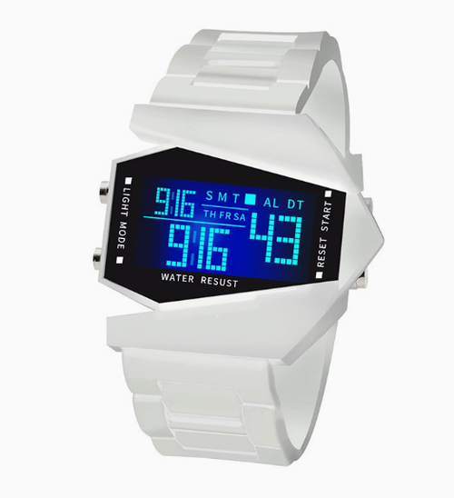 Luminous Square Fighter-Style Watch — Multifunctional, Luminous Aircraft-Themed Sports Wristwatch for Couples — Trendy & Versatile Matching Timepiece