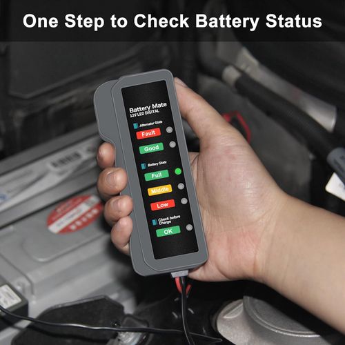 Auto Car Battery Tester 12V Digital Test 6 LED Display Analyzer Alternator State Check Automotive Scanner