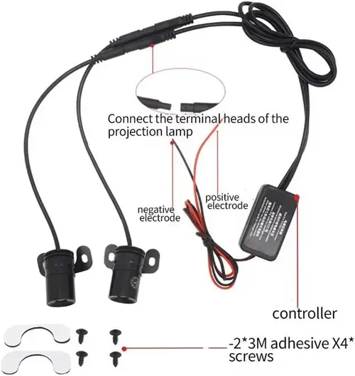 ledmotorcycle chassis light kit motorcycle logo led light whiteblueredangel wings led motorcycle projection light universal motorcycleelectric motorcycle shadow light accessory