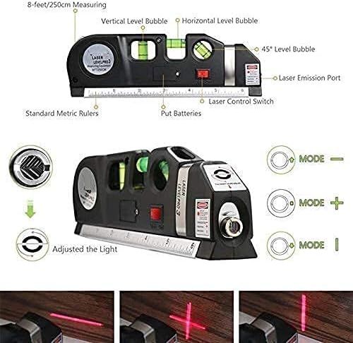 UNIVERSAL BUYERL 03 Digital Distance Laser Level spirit level Meter PrO3 Leveller Black 2 Line Measuring Tape Measurement Tool Device Instrument