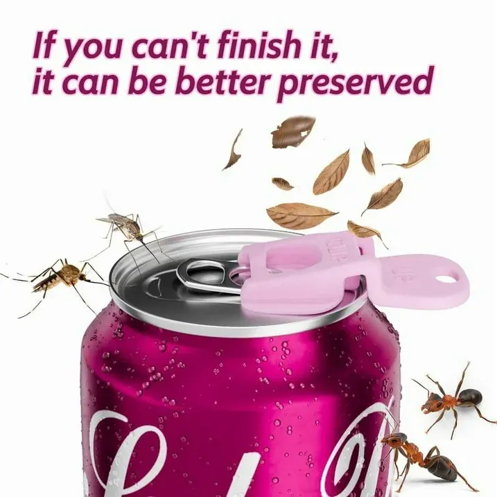 6 - Pack Can Opener Easy Open Drink Tab Toppers, From Bugs Dust Colored Beverage Can Cover Protector