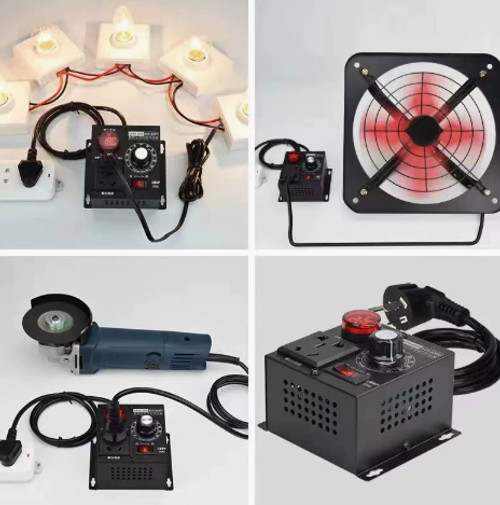 Voltage Controller AC   Variable Speed Controller Fit for Router Fan Electric Motor Rheostat Black