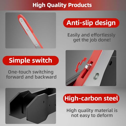 Brake Caliper Compression Tool, Caliper Piston Compressor Tool With Additional 2 pcs Large Steel Plate and 2 Hooks, 360°Adjustable Brake Caliper Tool for Single Twin Quad Piston Calipers