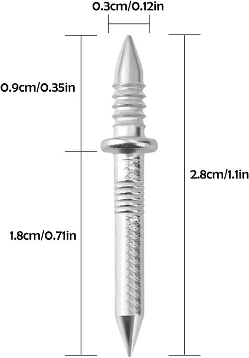 Pack of 100 seamless double-headed nails with installation tool