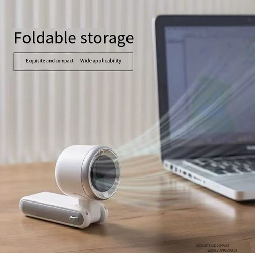 N607 Foldable Handheld Turbo Fan — High-Speed, Ultra-Quiet, Powerful Airflow — USB Rechargeable, Portable Neck Fan — Mini Foldable Personal Fan for Outdoor & Home Use