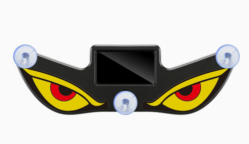 Waterproof Dynamic Solar Car Eyes - Windshield Sticker with USB Port | Car Window Light with LED Eyes for Motorcycle, RV, Camper, SUV, Rear Window,