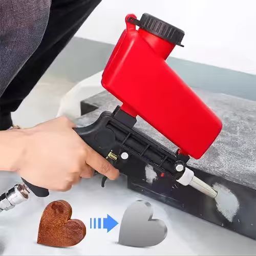 Portable Handheld Air Sandblaster Gun, Mini Pneumatic Sand Blasting Tool for Rust Removal, Paint Stripping, Industrial & Home Use