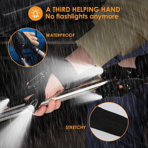 1 Pair LED Flashlight Gloves , Rechargeable Hands Free Flashlights for Fishing Camping Repairing, LED Gloves Cool Gadgets .