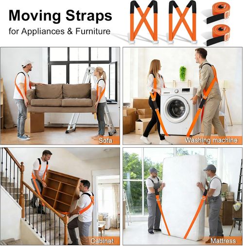 Shoulder Dolly Moving Straps,2-Person Lifting and Moving System for Lifting