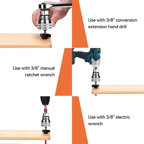 Upgrated Universal Socket Wrench Tool, Self-Adjusting Universal Fit Socket, Ideal for Automotive Repair Home Maintenance Construction Tight Space Work