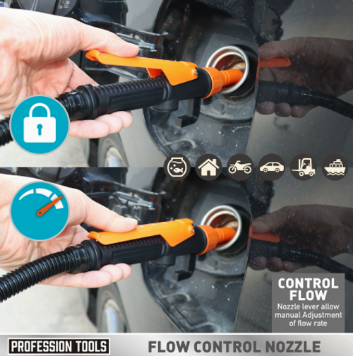 Battery-Operated Portable Fuel Transfer Pump with Hose – Ideal for Outdoor Use, Auto Repair, and Liquid Transfer