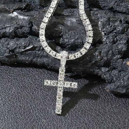 Diamond Cross & Tennis Chain Bundle