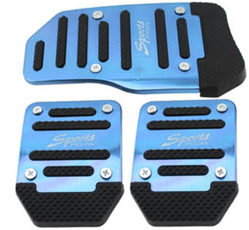Thickened anti-slip car pedals,universal for manualautomatic transmissions, wear-resistant accelerator and brake pedals No-drill installation car pedals, anti-slip and anti-fall accelerator and brake pedals, car accessories Metal anti-slip pedals, universal car accelerator, brake, and clutch pedal modification parts