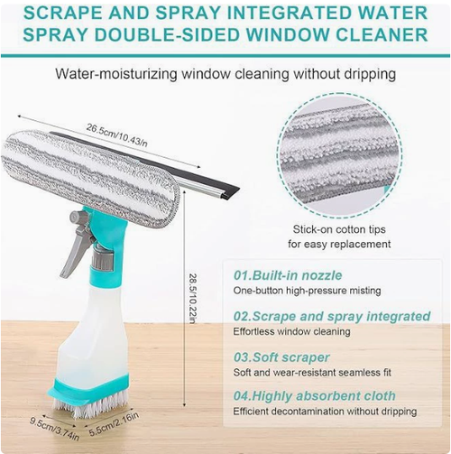 4-in-1 Scraper Brush Sprayer English Introduction