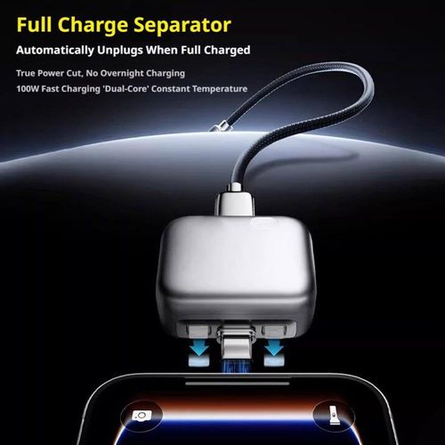 Stop Charge Smart Charger, Smart Auto Stop Charging Adapter,140W Auto Cut-Off Charger Protector with AI Full-Charge Disconnect,Universal Overcharge Protection Adapter for Phone Tablet USB Devices